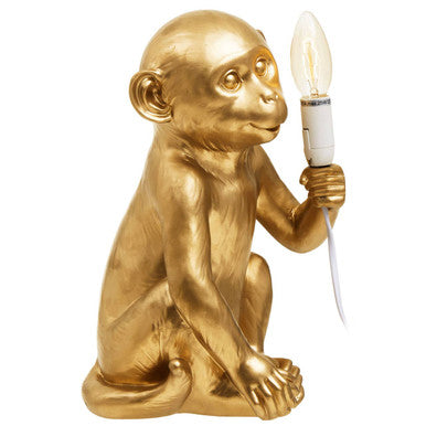 Boho Gold Finish Monkey Lamp - Image 2
