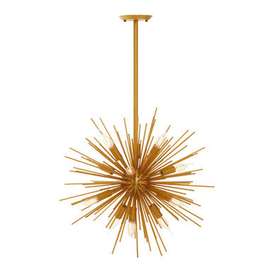 Spike Brass Finish Metal Pendant Light