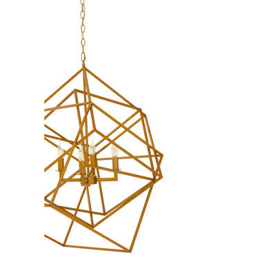 Kamara Brass Finish Four Bulb Pendant Light - Image 4