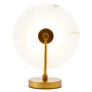 Waldorf White Marble And Gold Finish Table Lamp - Image 1