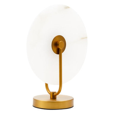 Waldorf White Marble And Gold Finish Table Lamp - Image 3