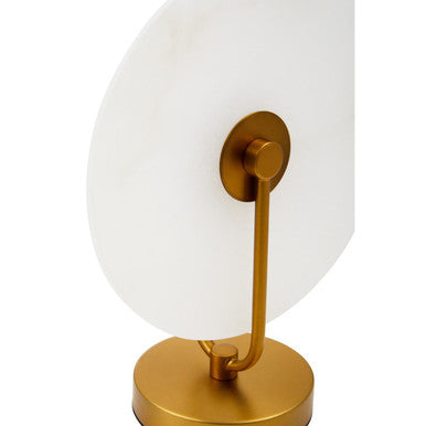 Waldorf White Marble And Gold Finish Table Lamp - Image 8