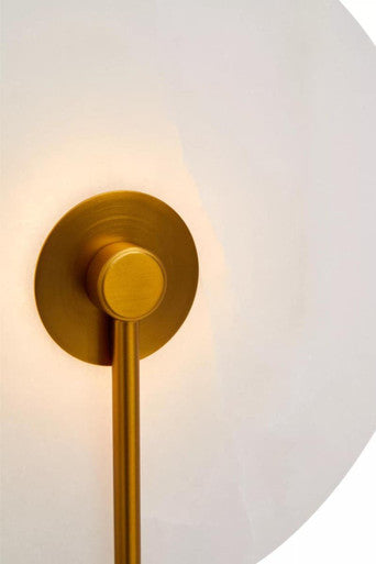 Waldorf White Marble Wall Light with Gold Accent