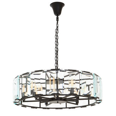 Babylon Large Black 12 Light Pendant Light