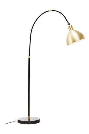 Newton Gold Finish Metal Shade Floor Lamp - Image 4