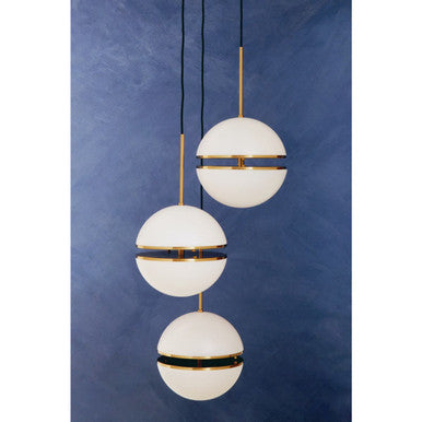 Abira Three Ball Brass Pendant Light - Image 4