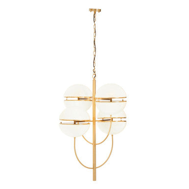 Abira Four Ball Brass Pendant Light - Image 3
