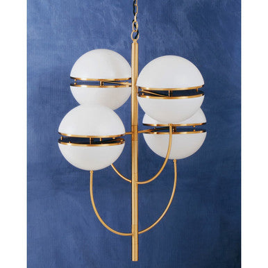 Abira Four Ball Brass Pendant Light - Image 4