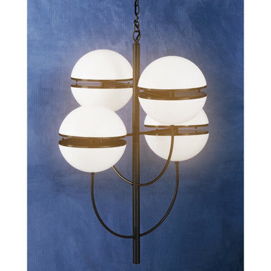Abira Four Ball Matt Black Pendant Light - Image 2