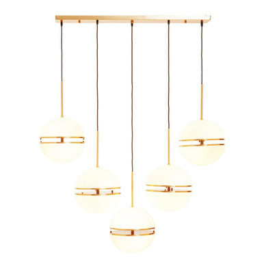 Abira Five Ball Brass Pendant Light - Image 1