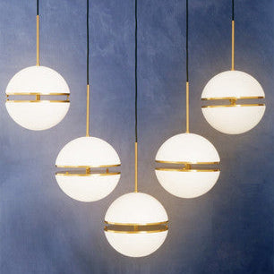 Abira Five Ball Brass Pendant Light - Image 2