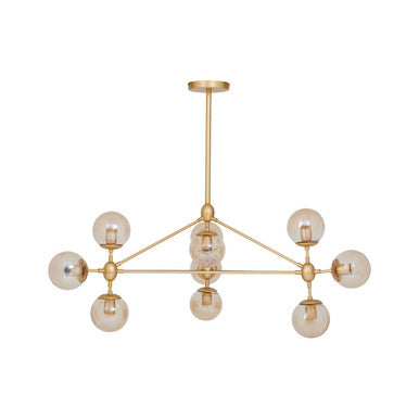 Abira Gold 10 Arm Pendant Light