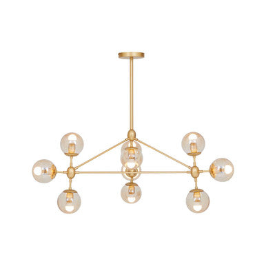 Abira Gold 10 Arm Pendant Light