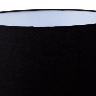 Hanah Black Snake Leather Effect Table Lamp with Chrome Base