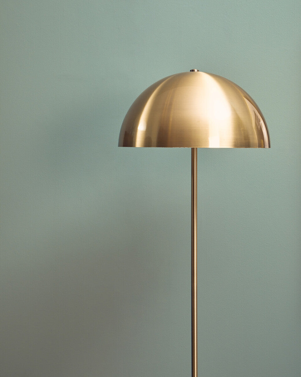 Murdoch Brushed Brass Floor Lamp with Black Marble Base - Image 6