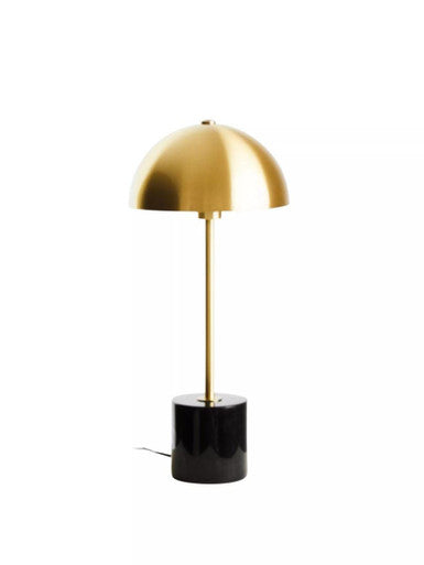 Murdoch Brushed Brass Table Lamp with Black Marble Base - Image 1