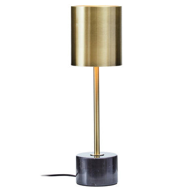 Palais Brushed Brass Table Lamp with Black Marble Base - Image 1