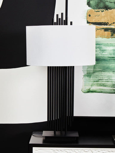 Impero Table Lamp With White Linen Shade - Image 5