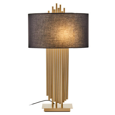 Impero Table Lamp With Black Linen Shade - Image 1