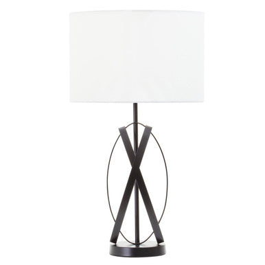 Zaina Black Cross Table Lamp - Image 1