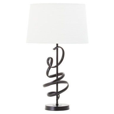 Zavi Matte Black Squiggle Table Lamp - Image 3