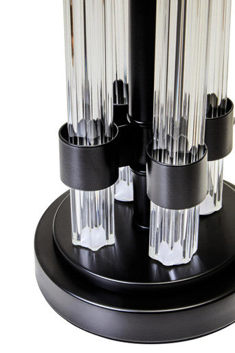 Eman Matte Black and Ivory Table Lamp