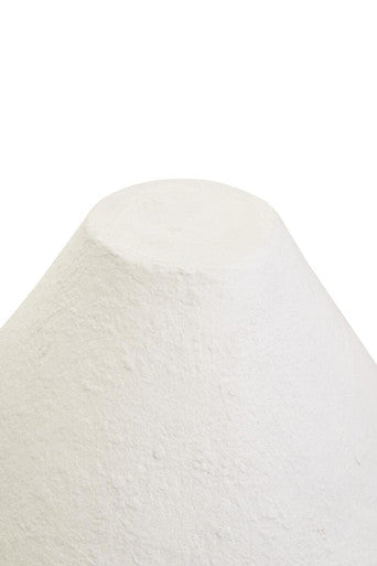 Carta 44cm White Papier Mache Table Lamp