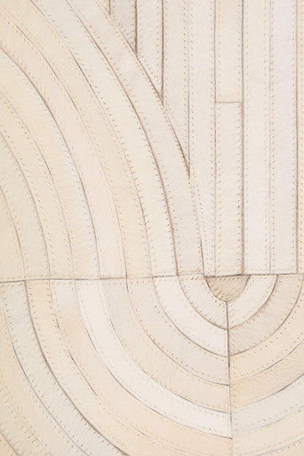 Bosie Safira Small Natural Hair On Leather Rug