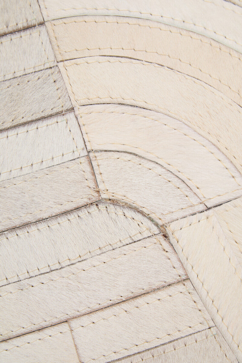 Bosie Safira Large Natural Hair On Leather Rug - Image 16