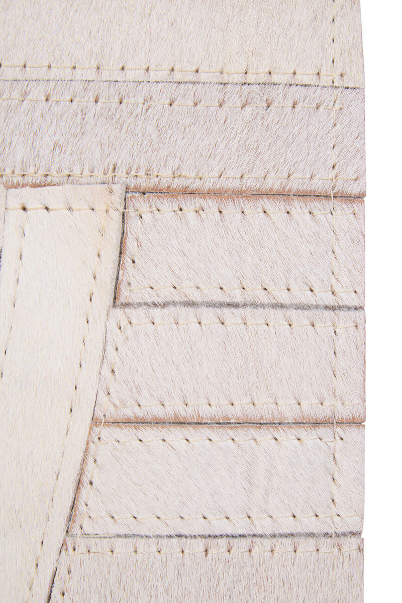 Bosie Safira Large Natural Hair On Leather Rug - Image 17