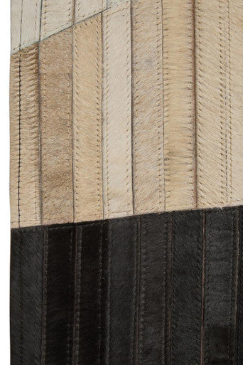 Bosie Safira Small Abstract Hair On Leather Rug