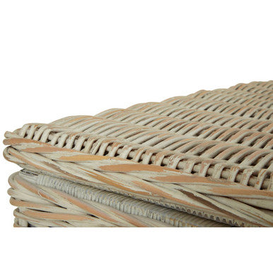 Argento Whitewash Rattan Storage Boxes-Set of 2