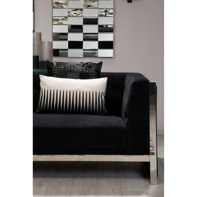 Bosie Hampstead Leather Effect and Linen Natural Cushion