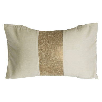 Kensington Townhouse Ivory Velvet And Gold Cushion - Image 1