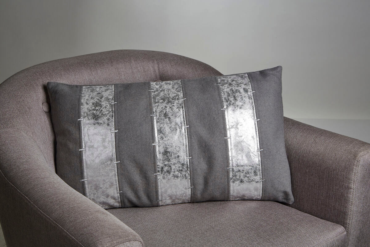 Bosie Kensington Townhouse Grey and Silver Cushion