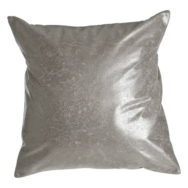Bosie Kensington Townhouse Crush Leather Effect Silver Cushion - Image 1