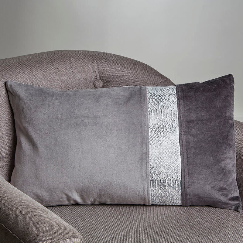 Bosie Kensington Townhouse Grey Rectangular Cushion - Image 2