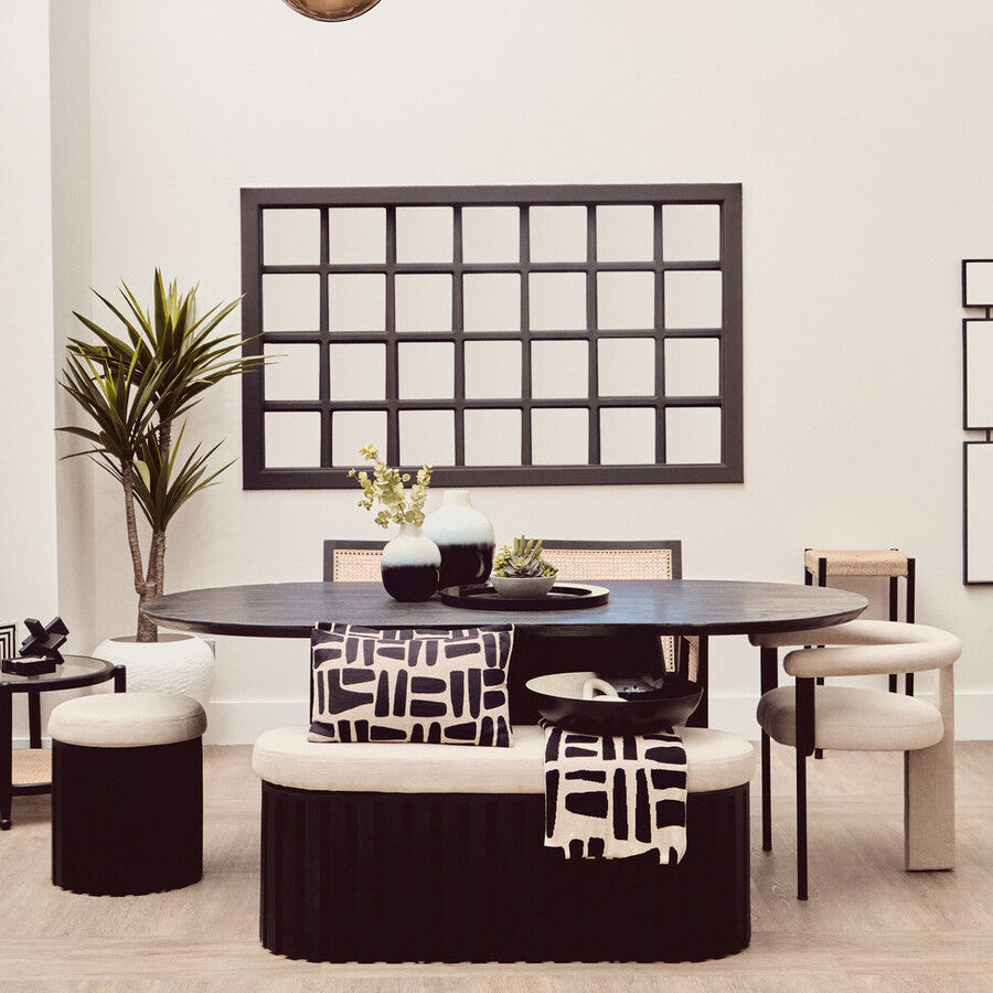 Bosie Ozella Natural And Black Rectangular Cushion - Image 2