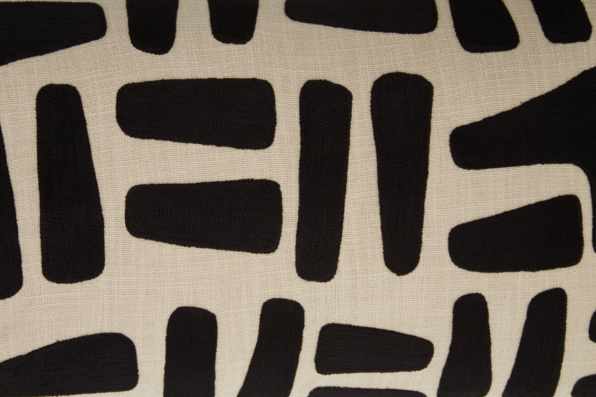 Bosie Ozella Natural And Black Rectangular Cushion