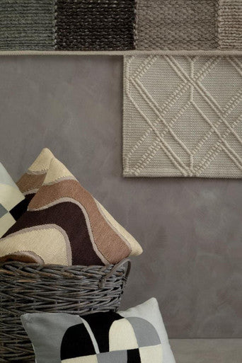 Bosie Ozella Circular Print Embroidered Rectangular Cushion