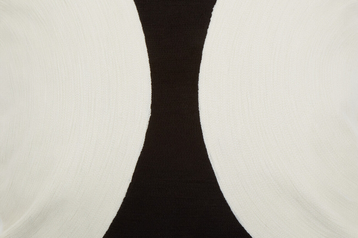 Bosie Ozella Black And White Semi Circular Design Cushion