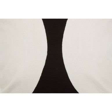 Bosie Ozella Black And White Semi Circular Design Cushion