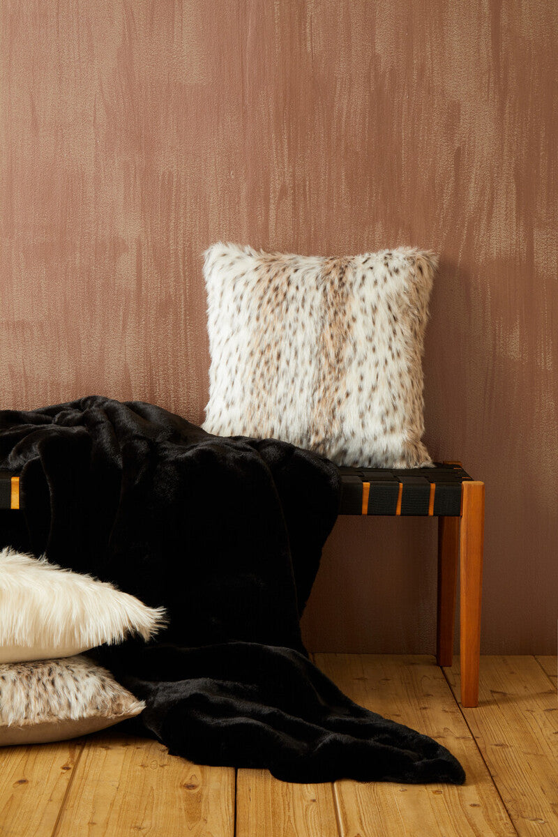 Bosie Lamina Black Fur Throw - Image 5