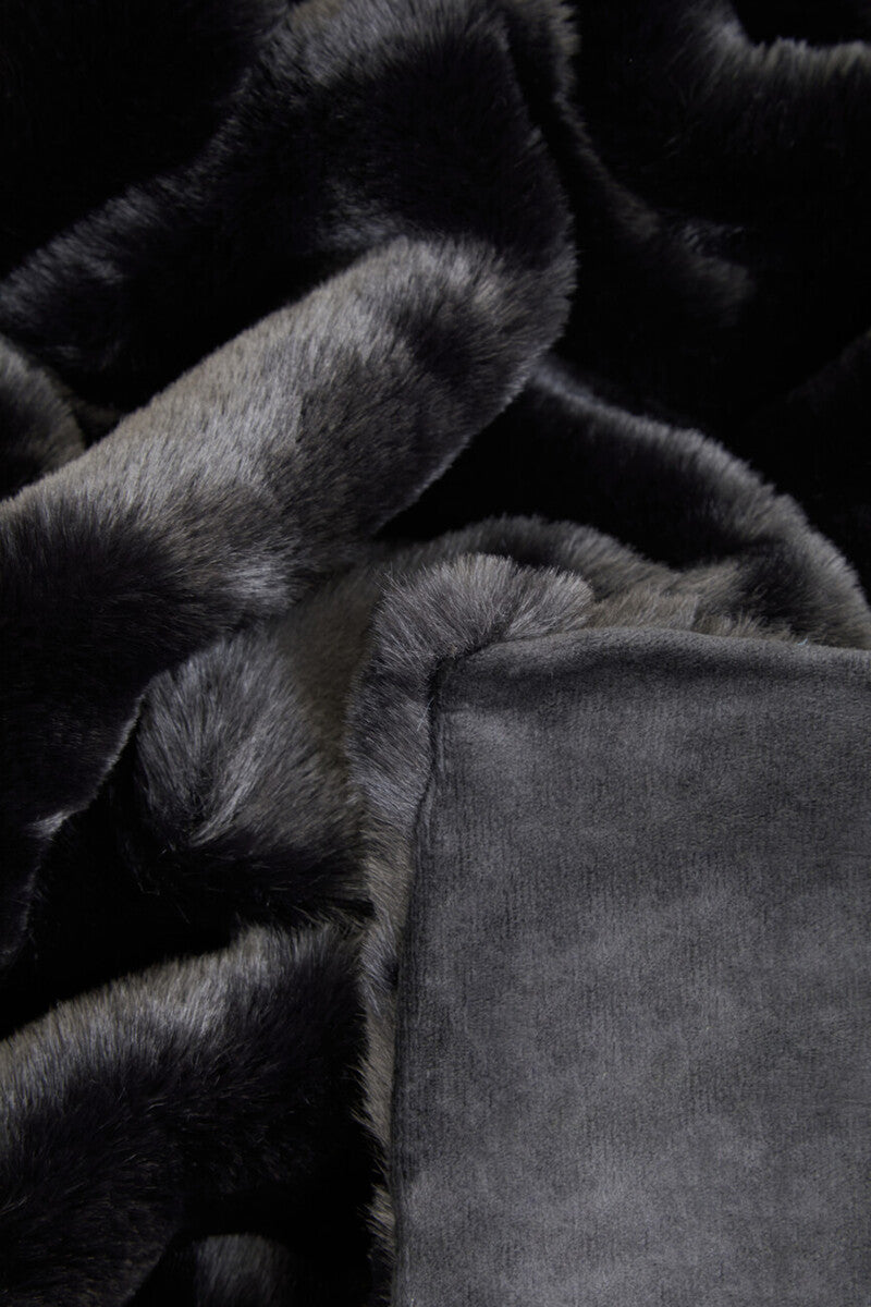 Bosie Lamina Black Fur Throw - Image 6