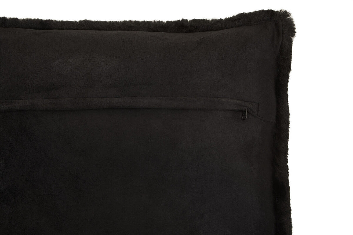 Bosie Lamina Black Square Fur Cushion