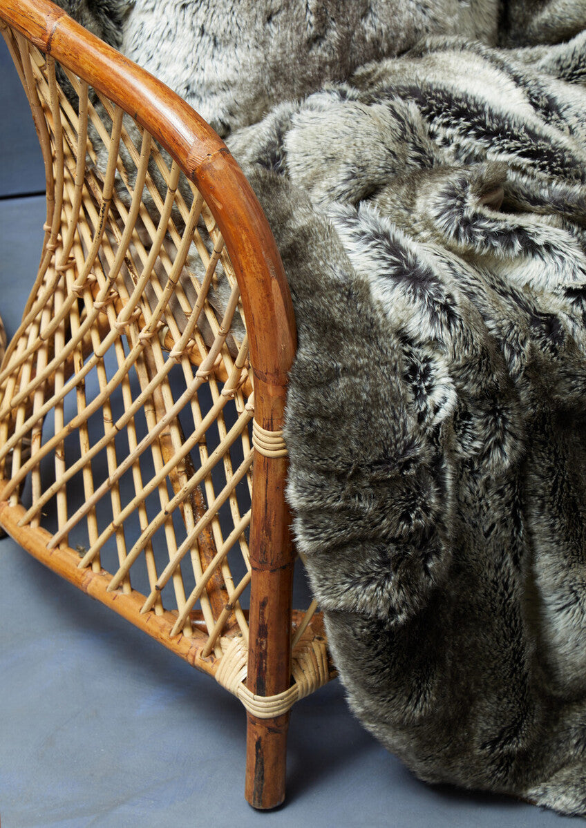 Bosie Lamina Mocha Ombre Fur Throw - Image 3