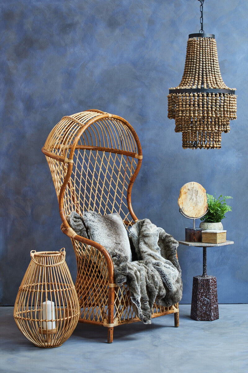 Bosie Lamina Mocha Ombre Square Fur Cushion - Image 7