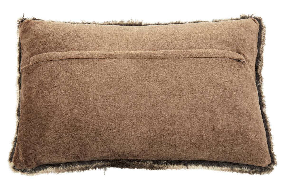 Bosie Lamina Mocha Ombre Rectangular Fur Cushion - Image 4