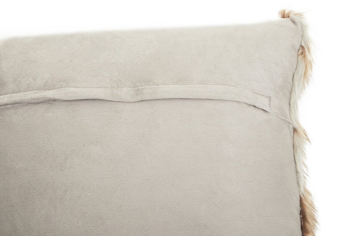 Bosie Lamina Grey And Natural Square Fur Cushion - Image 10