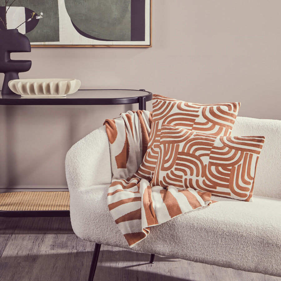 Bosie Ozella Natural and Terracotta Cushion